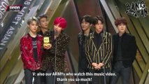 [ENG] 181214 MAMA in Hong Kong - BTS' Idol Wins TikTok Best Music Video