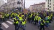 La manifestation des Gilets jaunes dans les rues de Saint-Etienne