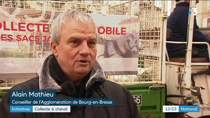 À Bourg-en-Bresse, le ramassage des poubelles se fait à cheval