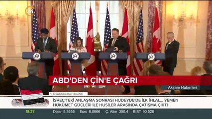 ABD'den Çin'e çağrı: Kanadalıları serbest bırak