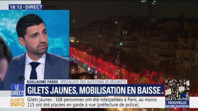 Faible mobilisation des gilets jaunes : Plus la météo est mauvaise, plus la dispersion intervient tôt explique Guillaume Farde