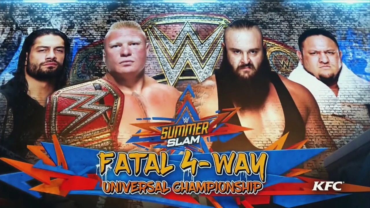 WWE Raw Roman Reigns vs. Brock Lesnar vs. Braun Strowman vs. Samoa Joe by wwe entertainment