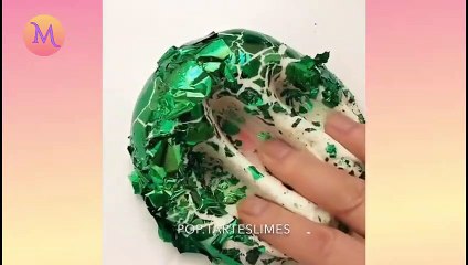 SATISFYING FOIL SLIME MIXING/GUESS THE COLOR-ASMR SLIME VIDEO