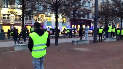 Police fire tear gas at 'yellow vest' protesters in Lyon