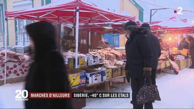 En Sibérie, un marché en plein air par -40 degrés
