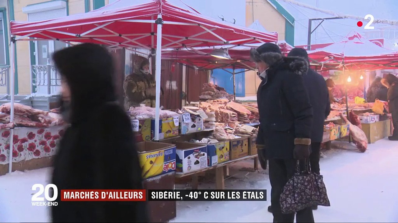 En Sibérie, un marché en plein air par -40 degrés