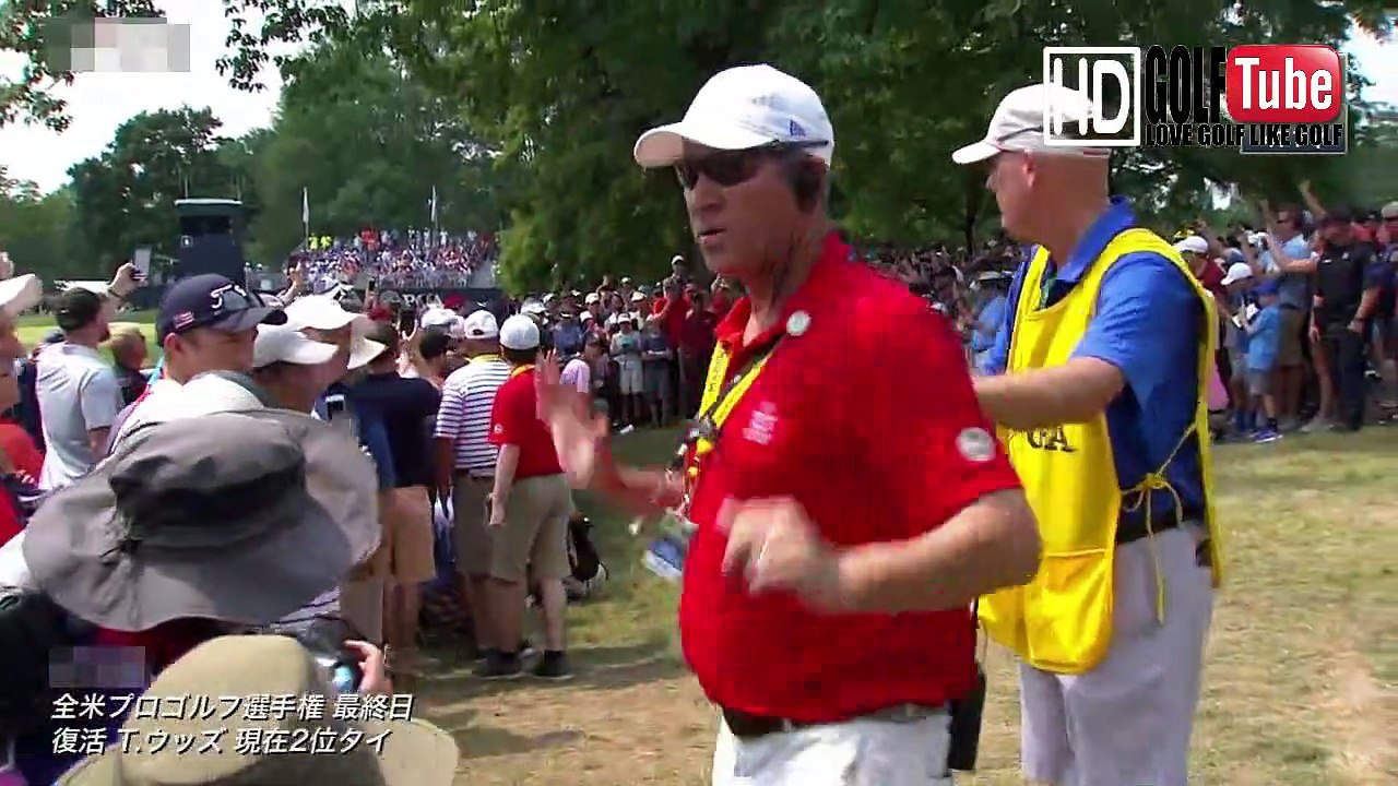 【GOLF】Tiger Woods タイガーウッズ プロ　全米プロ 最終日5番ホール　セカンド...