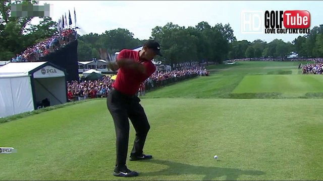 【GOLF】Tiger Woods タイガーウッズ プロ　全米プロ 最終日10番ホール　ティーショット tee shot driver swing