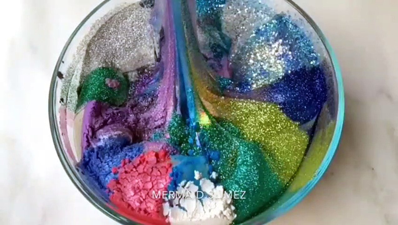 Amazing Glitter/Pigment Mixing-Satisfying Slime ASMR Video