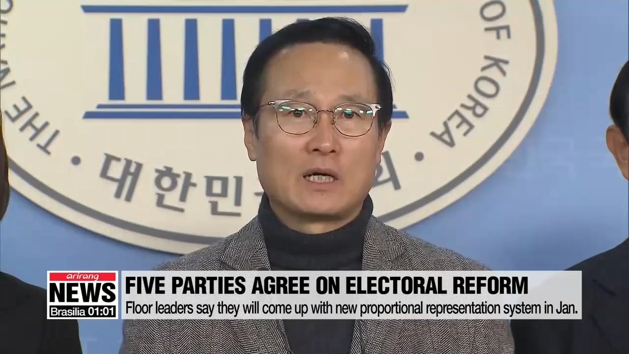 S. Korea's five major parties agree on electoral reform