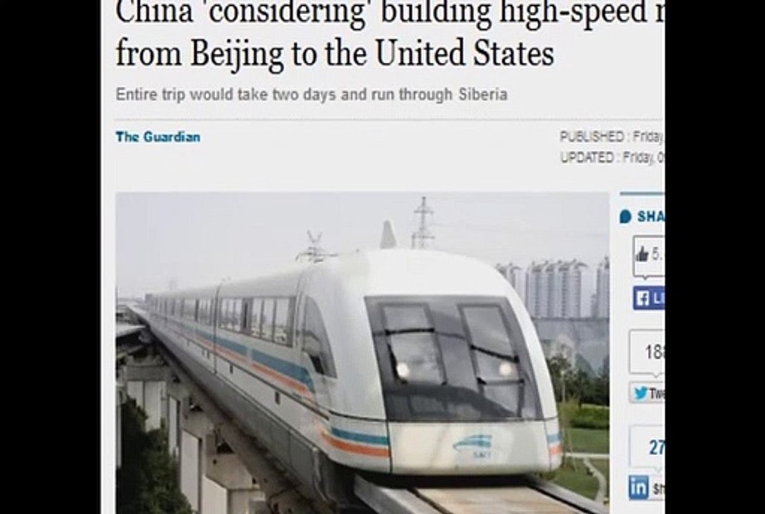 China building high-speed rail Beijing to the United States