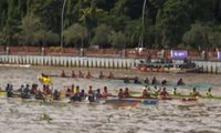 Balap Perahu di Banjarmasin Jukung Festival 2018