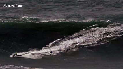 Brazilian big wave surfer in terrifying wipeout in Nazare, Portugal