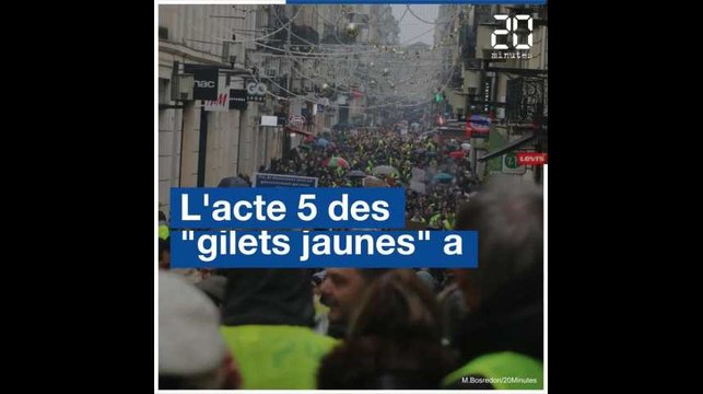 Forte mobilisation des gilets jaunes à Bordeaux