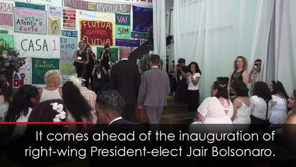 LGBT couples marry in protest against Brazil's Bolsonaro