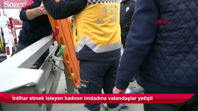 İntihar etmek isteyen kadının imdadına vatandaşlar yetişti