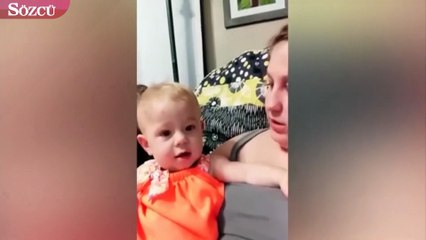 Ebeveynlerinin taklidini yapan bebekler izleyenleri güldürdü