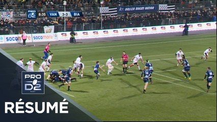 PRO D2 - Résumé Vannes-Biarritz: 37-23 - J15 - Saison 2018/2019