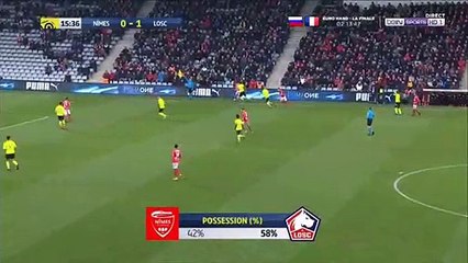 Jose Fonte direct red card for talking back at referee vs Nimes!