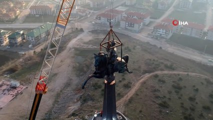 Dev Köroğlu heykeli havadan görüntülendi