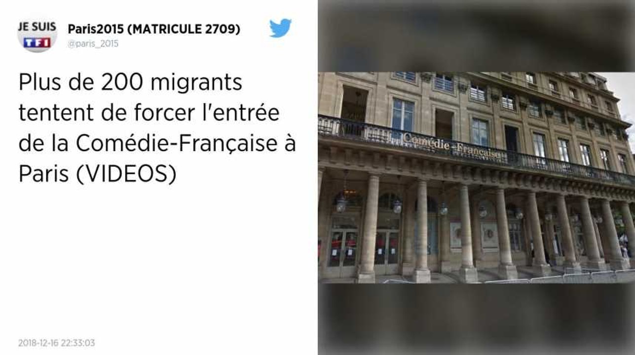 Paris. Des migrants tentent d’entrer à la Comédie française pour demander leurs régularisations