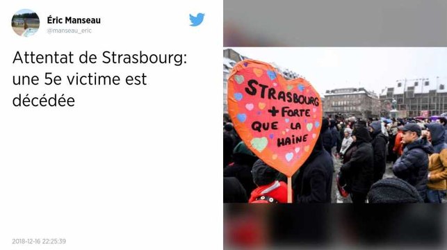 Attentat à Strasbourg : un homme a succombé à ses blessures, le bilan s’alourdit à 5 morts
