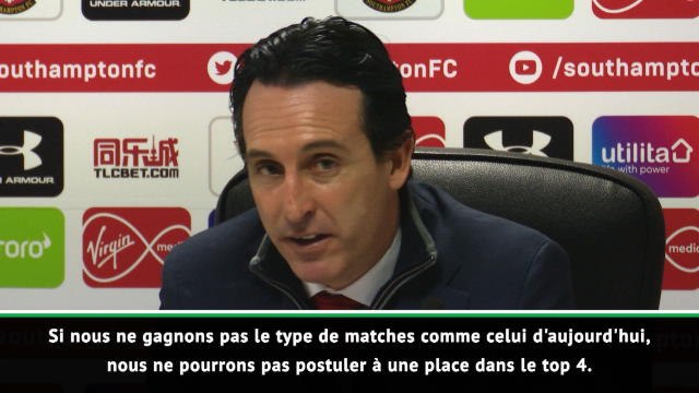 17e j. - Emery : Nous ne pouvons pas prétendre au top 4 en perdant ces matches