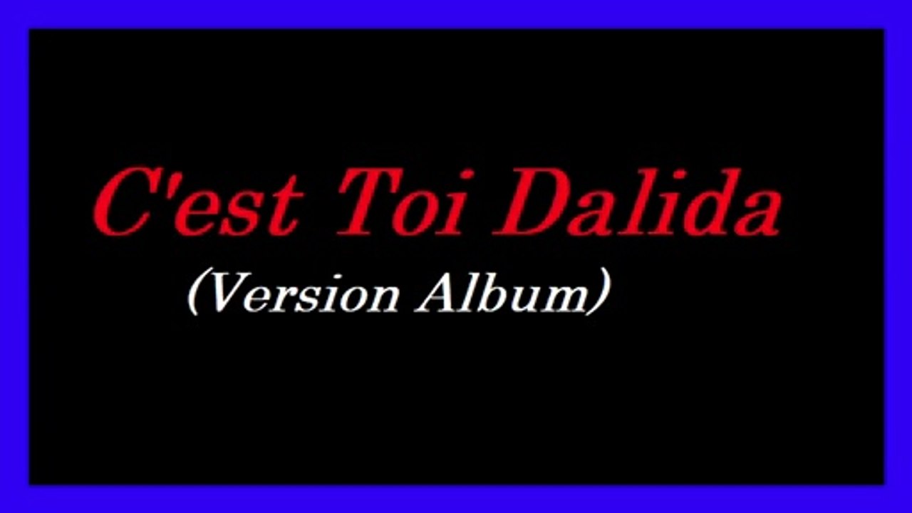 JCANTONNY : C'est Toi Dalida - Clip Officiel
