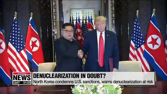 North Korea condemns U.S. sanctions, warns denuclearization at risk