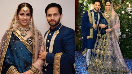 Saina Nehwal stuns in Sabyasachi Mukherjee's Lehenga at Reception| Boldsky