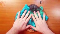 Mixing Clear Slime with Lipstick & Clay