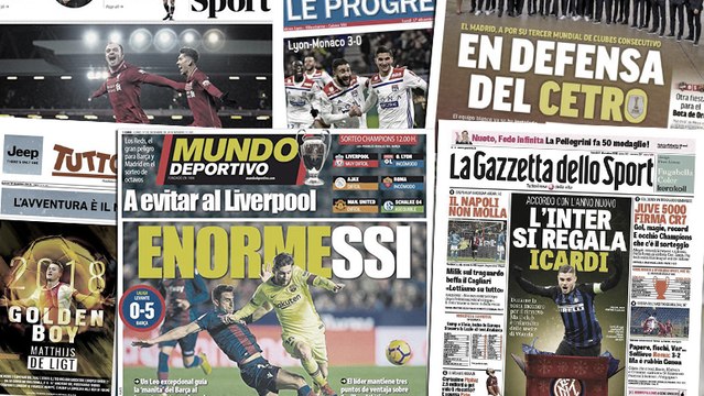 Les médias espagnols émerveillés par Lionel Messi, l'avenir de Mauro Icardi sur le point d'être réglé