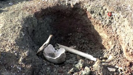 Barajda Sular Çekildi, Kemik Parçaları Ortaya Çıktı