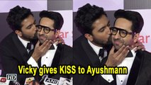 Vicky gives KISS on Ayushmann’s Cheeks | BROMANCE