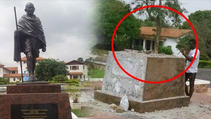 கானா பல்கலை.யில் மாயமான மகாத்மா காந்தி சிலை- வீடியோ