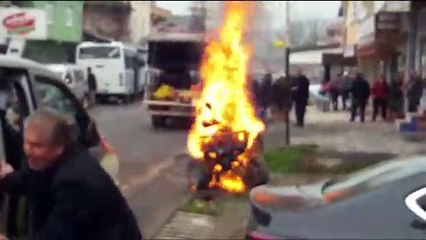 Bir anda alevler içinde kaldı…