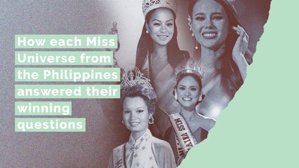 How each Miss Universe from the Philippines answered their winning questions