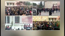 Ora News - Protesta e studenteve, hidhen tymuese para kryeministrisë