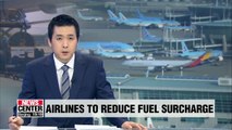 Korean airlines to reduce fuel surcharge in January