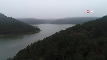 İstanbul'da Barajların Doluluk Oranı Havadan Görüntülendi