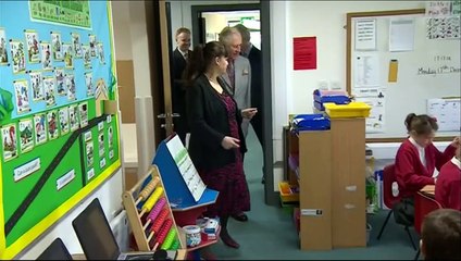 Prince Charles visits primary school for Christmas play