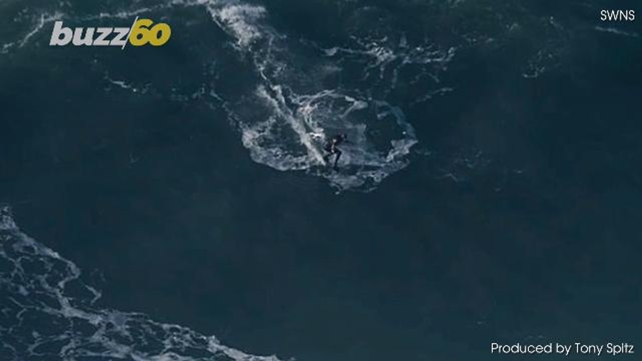 Watch As British Pro Surfer Rides the Biggest Wave Ever Surfed