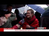 Report TV - Vazhdon protesta/ Studentët bllokojnë qarkullimi te Zogu i Zi