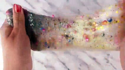 Glitter slime - Mixing glitter into slime compilation