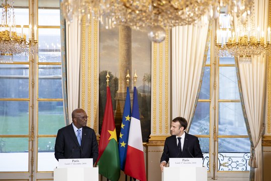 Conférence de presse d'Emmanuel Macron avec Roch Marc Christian Kaboré, Président du Burkina Faso