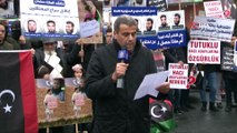 Suudi Arabistan Konsolosluğu önünde Libya protestosu