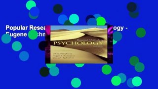 Popular Research Methods in Psychology - Eugene Zechmeister