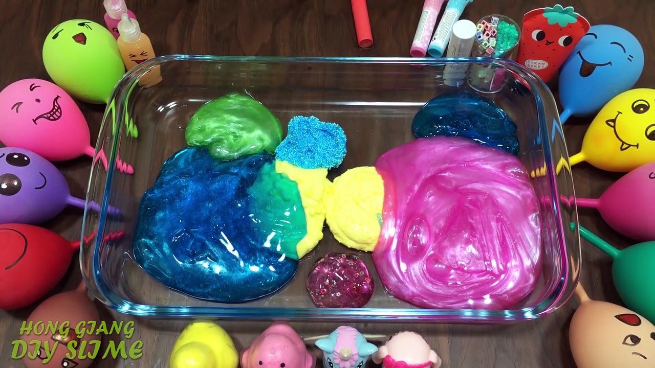 MIXING RANDOM THINGS INTO STORE BOUGHT SLIME!!! RELAXING SLIME WITH FUNNY BALLOONS