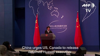 China demands release of detained Huawei executive