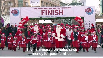 In Kosovo running Santas raise money for needy in mini-marathon